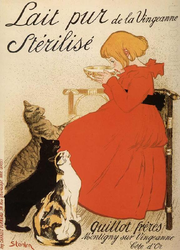theophile-alexandre steinlen Poster Advetising Sterilized Milk china oil painting image